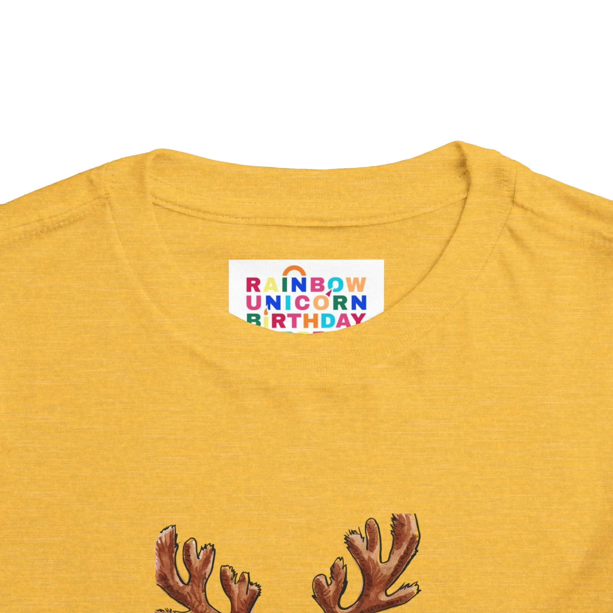 Meowy Christmas Cat Toddler T-Shirt – Festive Holiday Tee with Reindeer Antlers