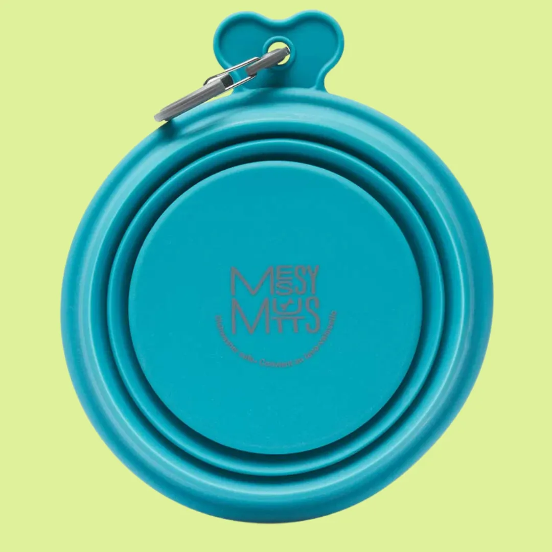 Messy Mutts Collapsible Bowl Blue 3cup