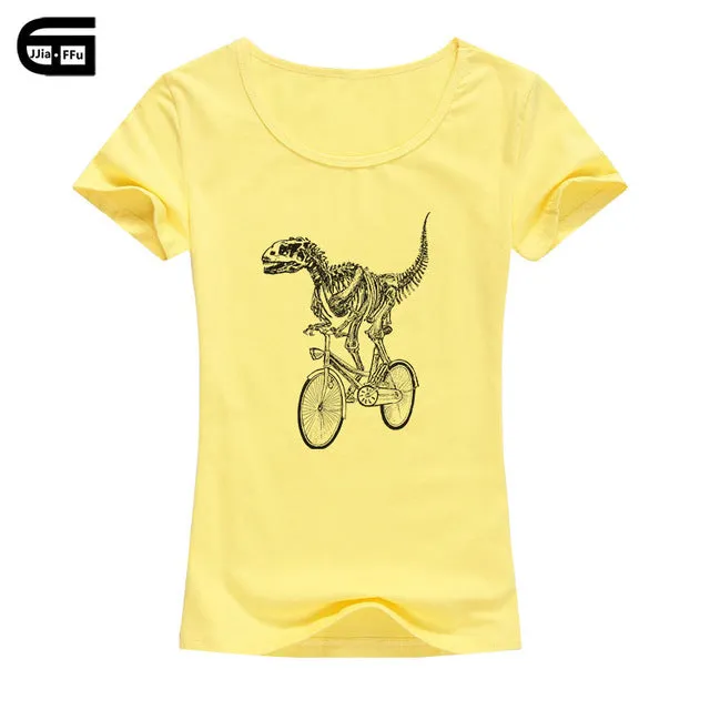 Pastel Jurassic Cycle Dinosaur Graphic T-Shirt 7 Color Options