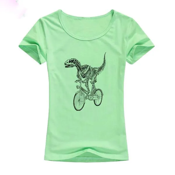 Pastel Jurassic Cycle Dinosaur Graphic T-Shirt 7 Color Options