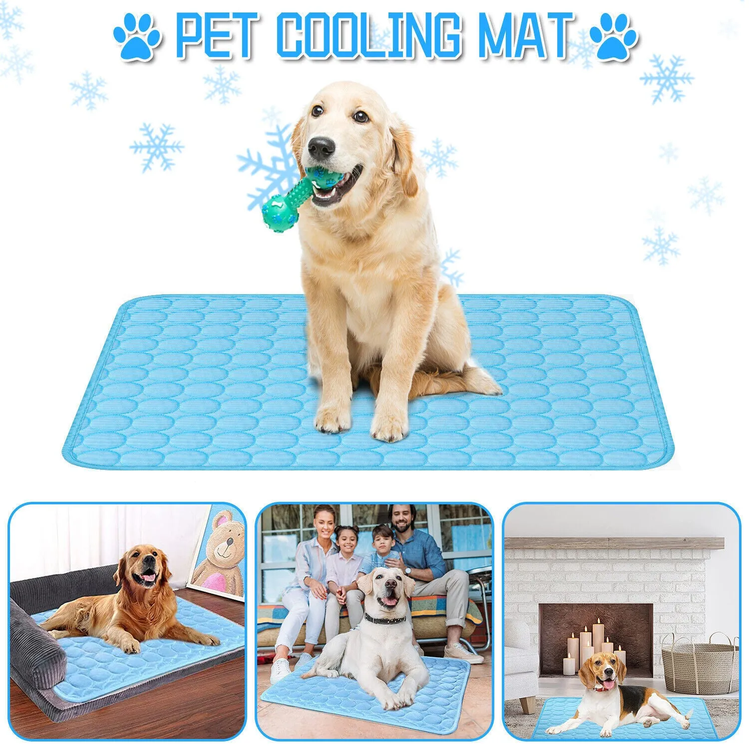 Pet Cooling Mat Cool Pad Cushion Dog Cat Puppy Blanket For Summer Sleeping Bed