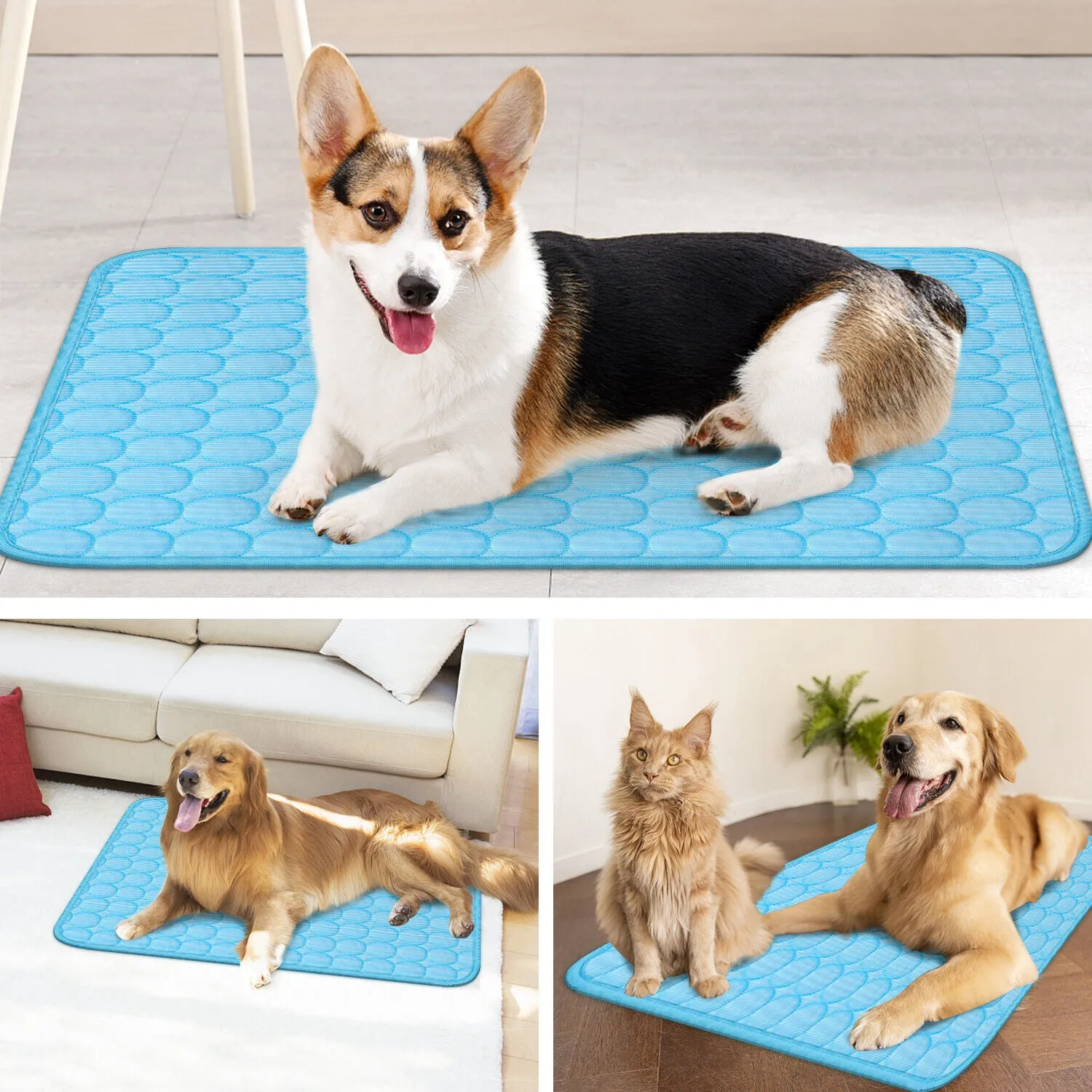 Pet Cooling Mat Cool Pad Cushion Dog Cat Puppy Blanket For Summer Sleeping Bed