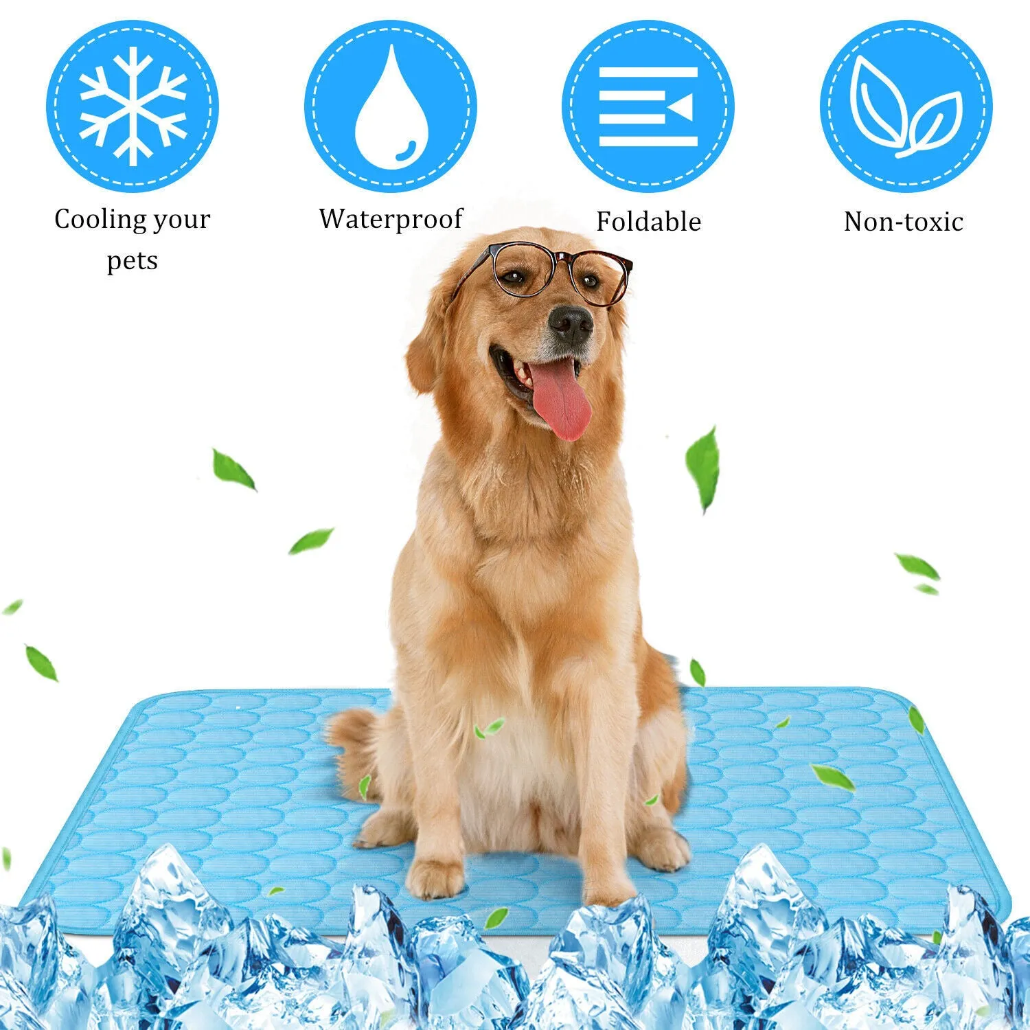 Pet Cooling Mat Cool Pad Cushion Dog Cat Puppy Blanket For Summer Sleeping Bed