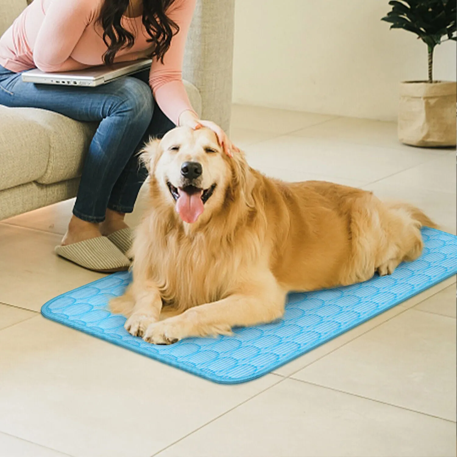 Pet Cooling Mat Cool Pad Cushion Dog Cat Puppy Blanket For Summer Sleeping Bed