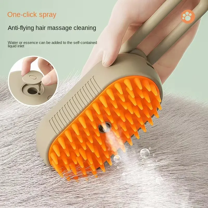 Pet Massage Grooming Brush with Spray Function