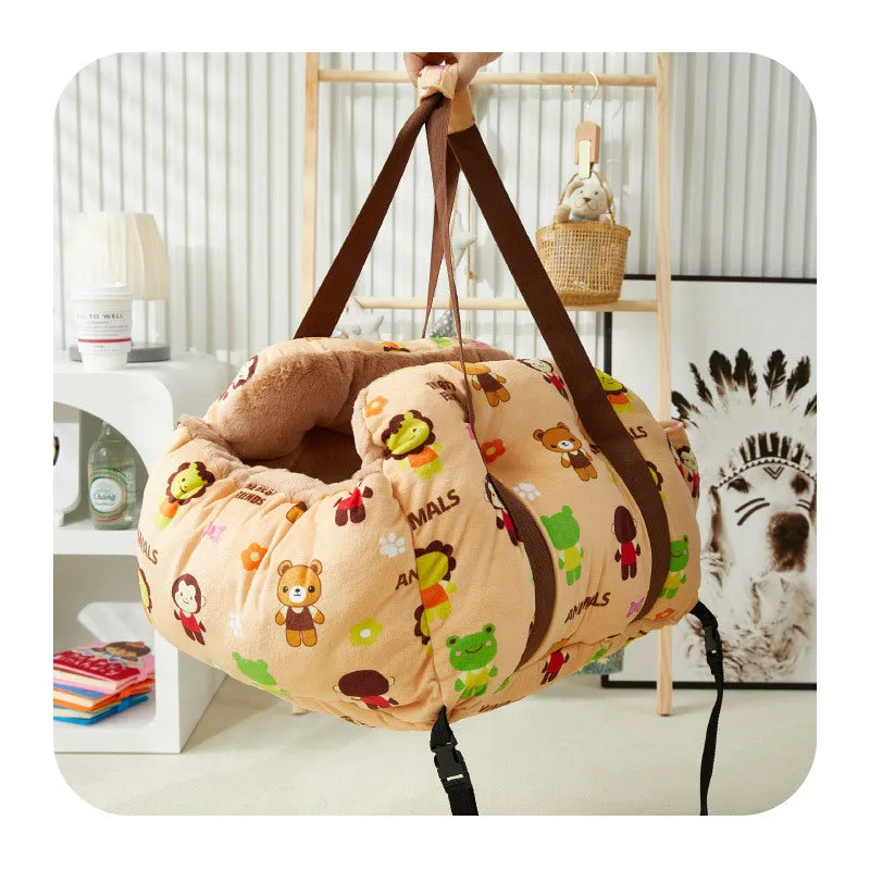 Portable outdoor dual-use warm pet bed for winter