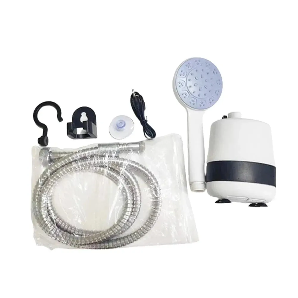 Portable Shower Camping Shower Handheld Electric Shower Battery Powered Compact Handheld Rechargeable Outdoor Camping Set