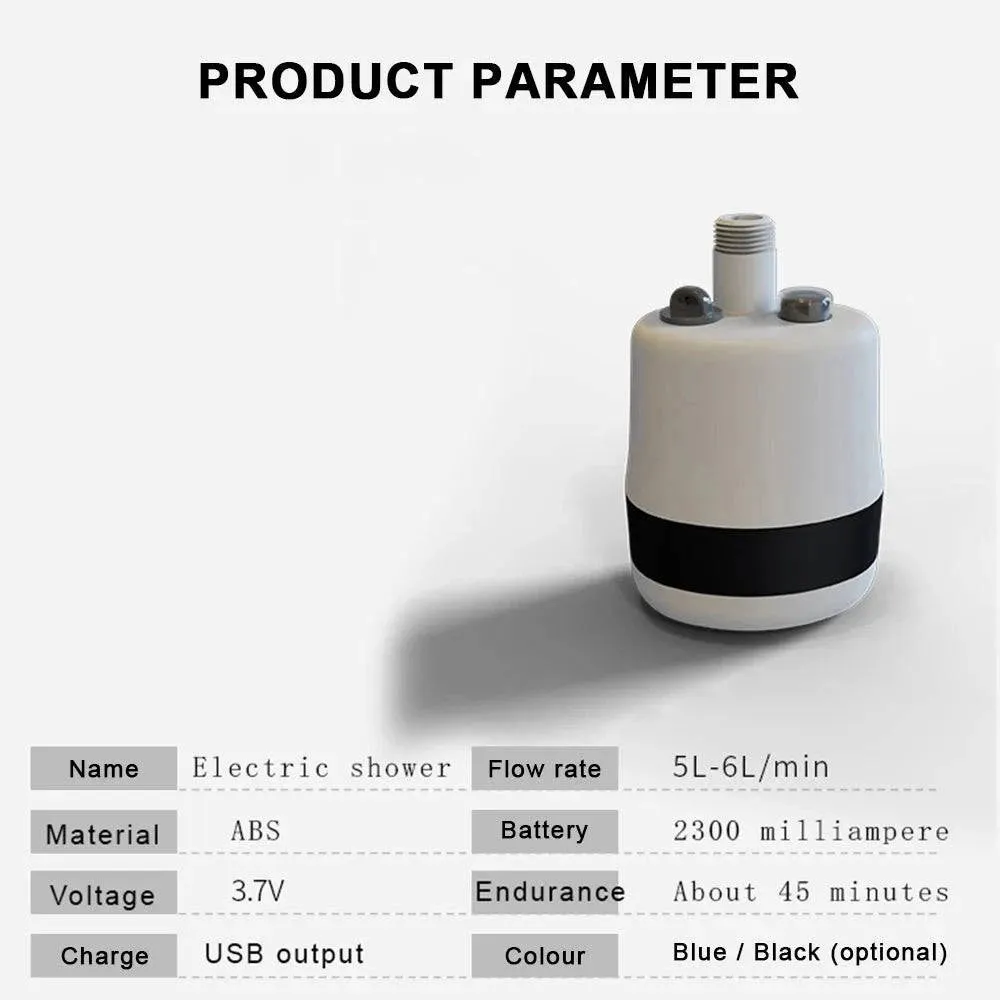 Portable Shower Camping Shower Handheld Electric Shower Battery Powered Compact Handheld Rechargeable Outdoor Camping Set