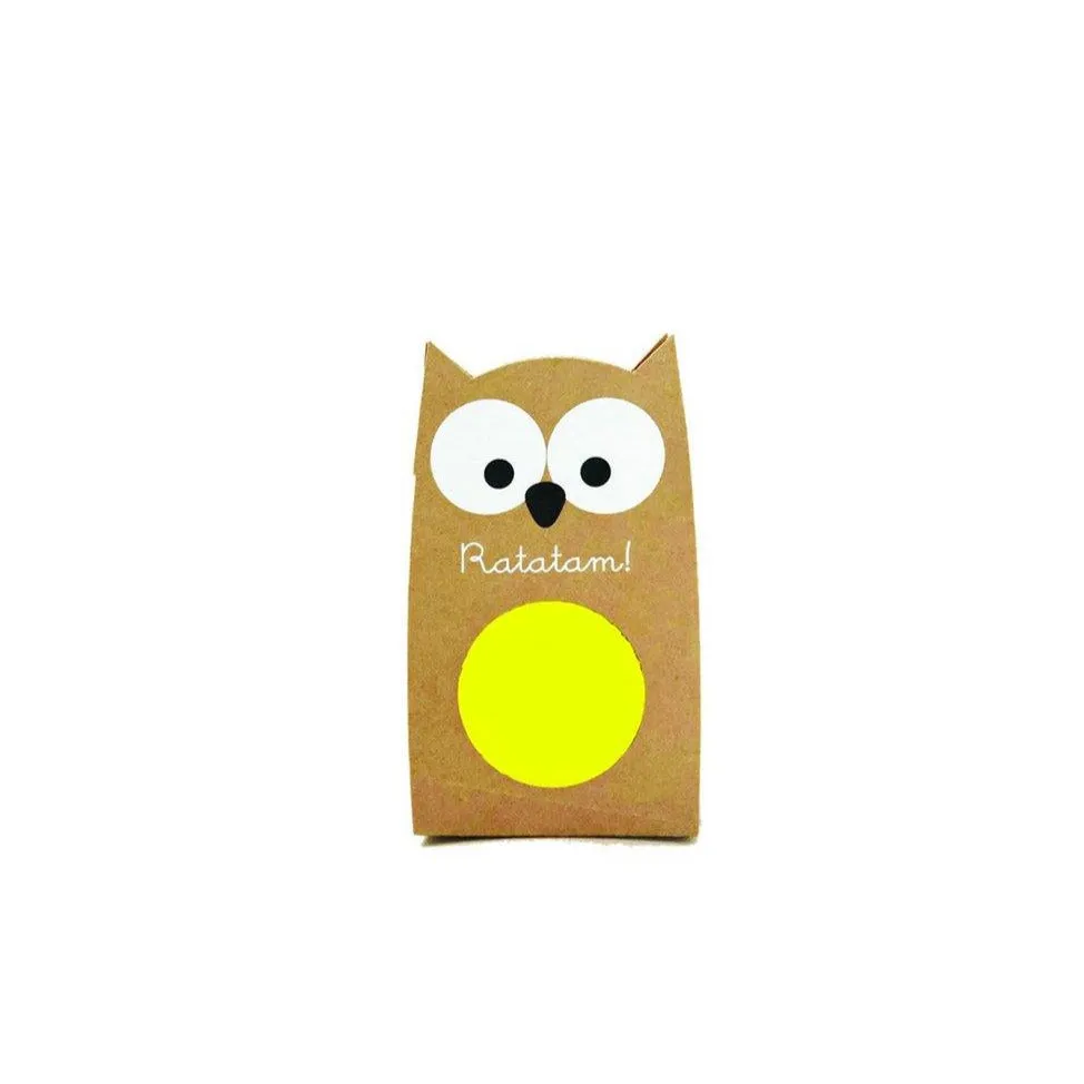 Ratatam Owl Bouncing Ball Yellow 55mm