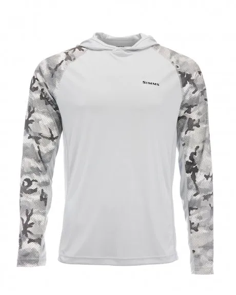 Simms Men's Solarflex Hoody Print/ Hex Flo Camo Steel