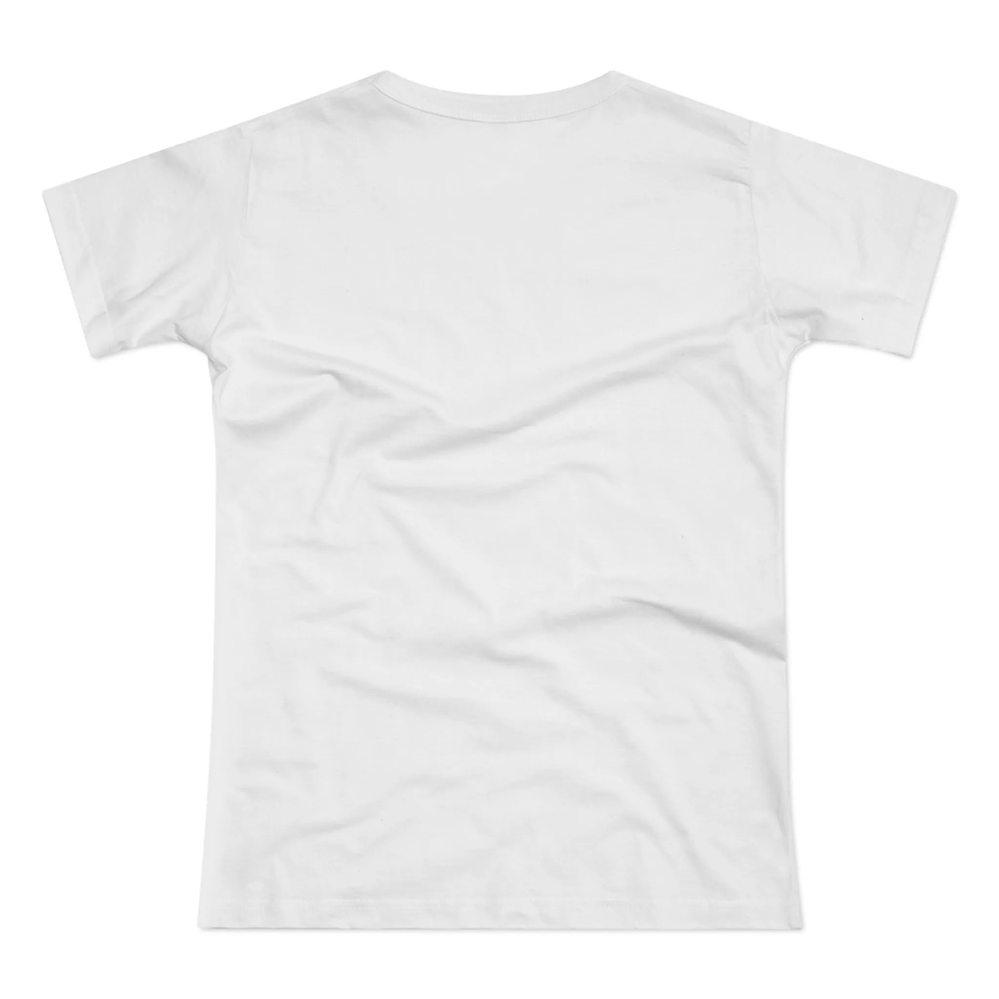 Single Jersey Women's T-shirt, A women’s t-shirt with a modern look, short sleeves and with side seams for that accentuate feminine shape. A kitten with with blue eyes and different fur looking up