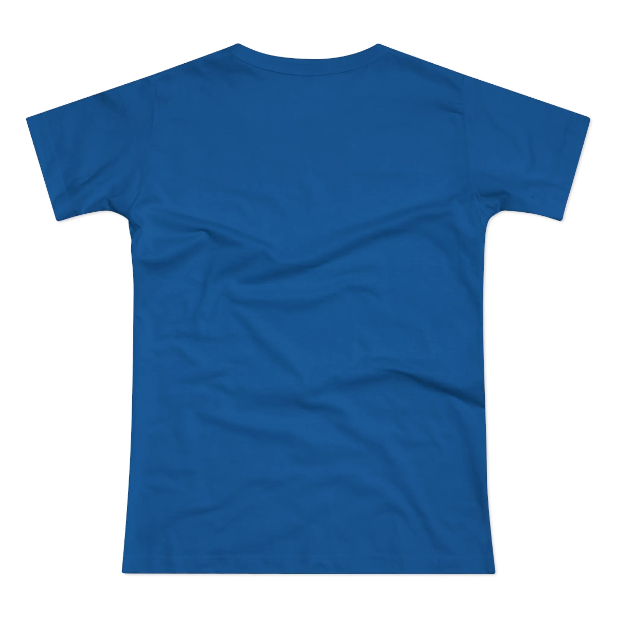 Single Jersey Women's T-shirt, A women’s t-shirt with a modern look, short sleeves and with side seams for that accentuate feminine shape. A kitten with with blue eyes and different fur looking up