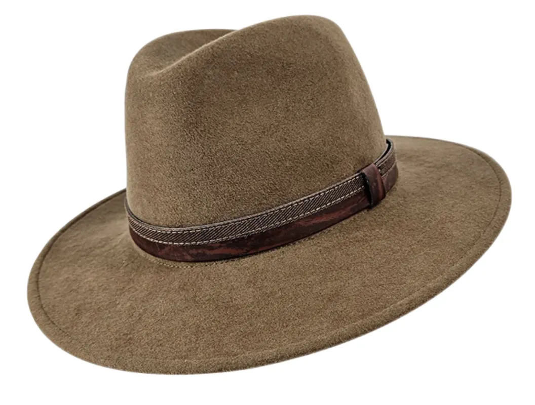Stanton Wool Unisex large brim Acorn Fedora hat