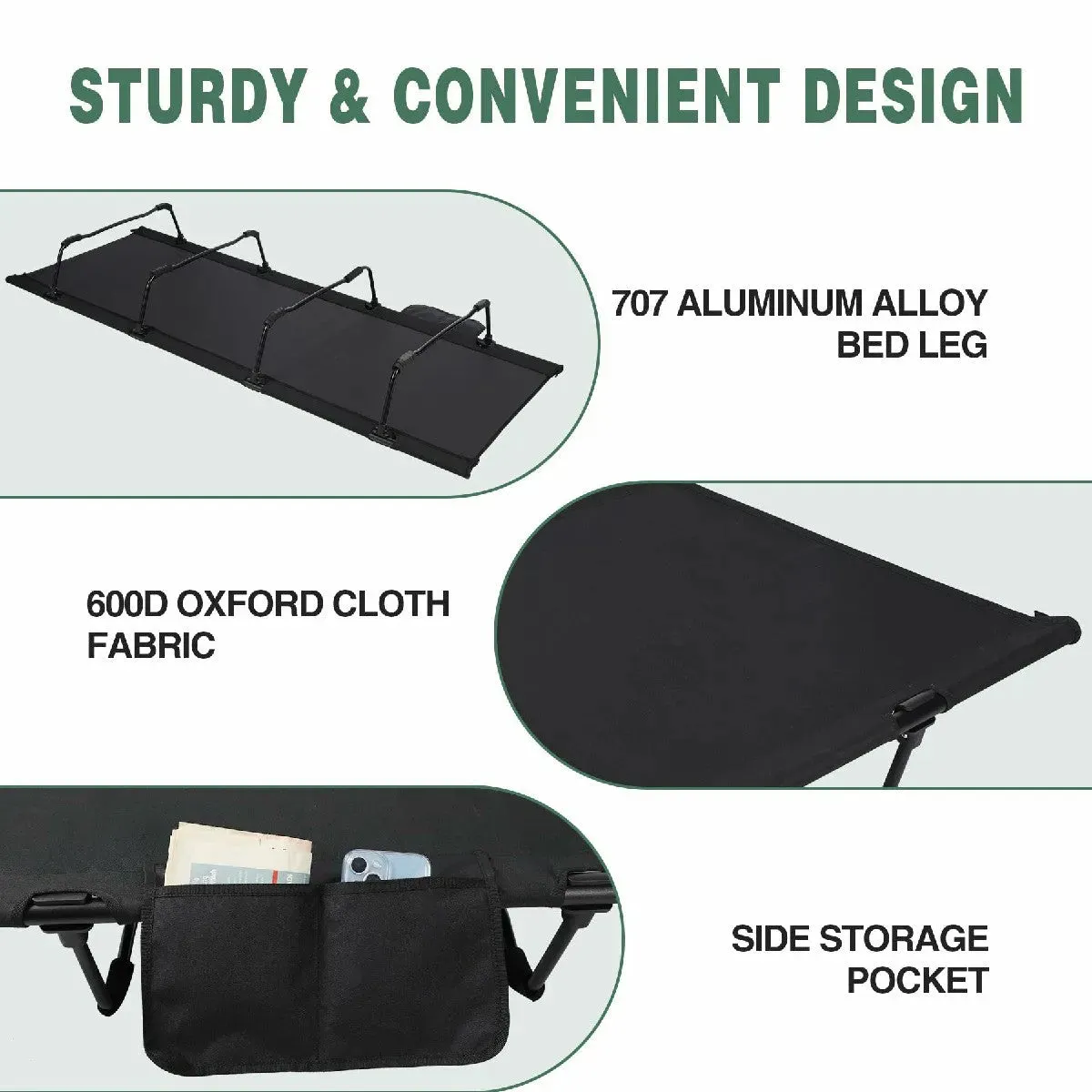 Ultralight Camping Cot for sleeping