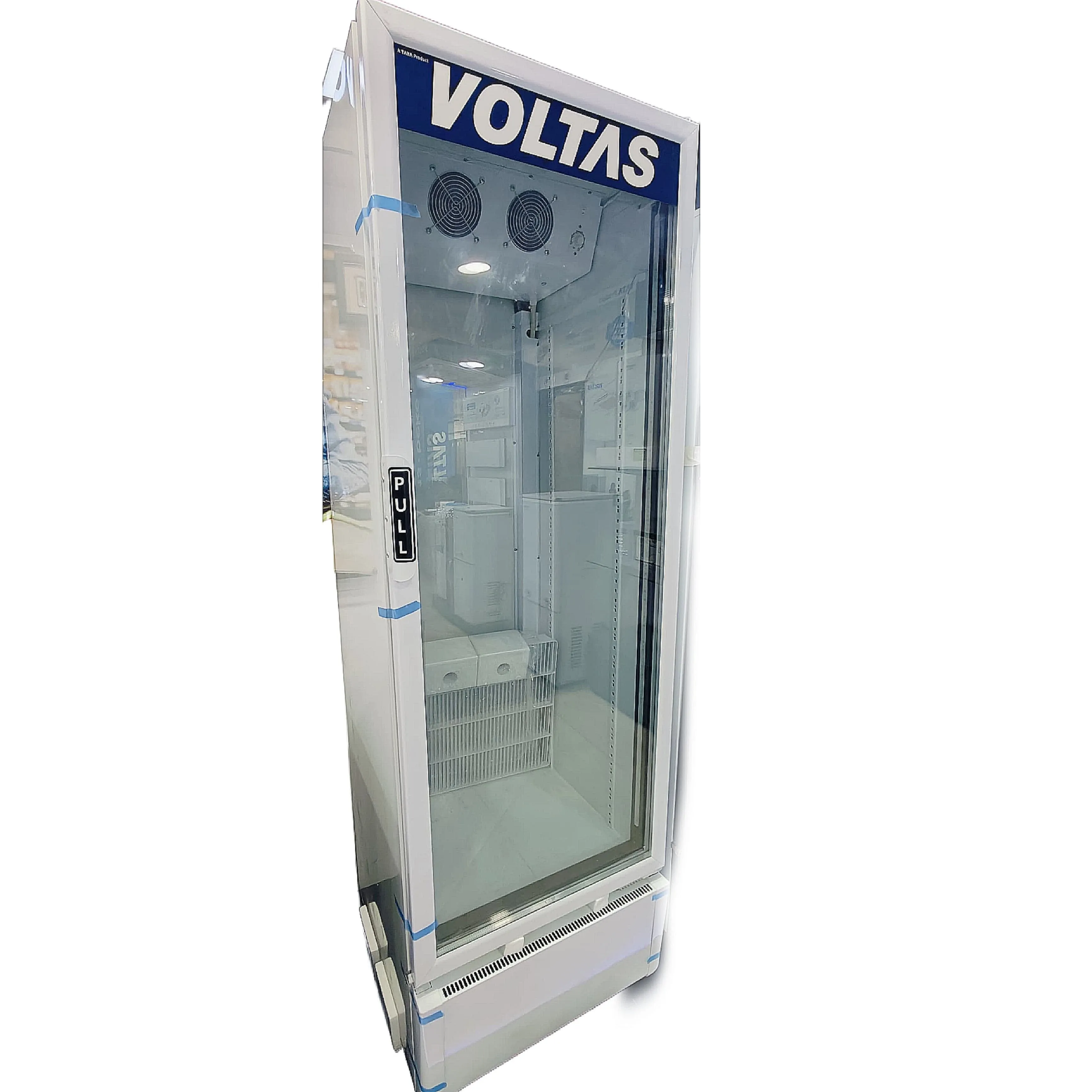 Voltas VC GT 550 SD V 550 Litre Visi Cooler | Single Door Commercial Refrigerator | LED Lighting | Heavy-Duty Glass Shelves | Fan-Based Cooling