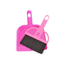 WishLotus Mini Dustpan and Brush Set, Portable Exquisite Pet Waste Cleaning Kit, Hamster Sand Scooper Cage Cleaning Tool for Small Pets Guinea Pigs Hedgehogs Hamsters Chinchillas Rabbits (Pink)